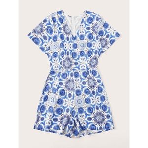 NWOT Floral Zip Back Playsuit